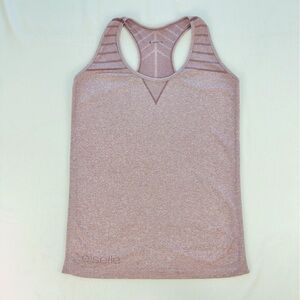 Oiselle Women's Okuni Seamless Running Racerback Tank Top Dusty Rose Large